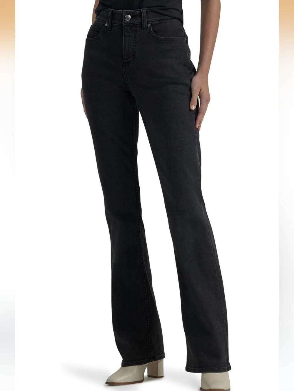 Lee Size 12 Ultra Lux Comfort with Flex Motion Bootcut Jeans - Black